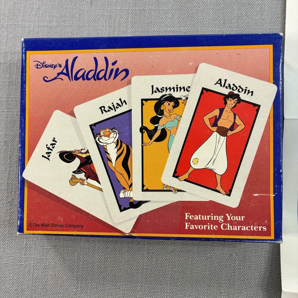 Vintage Disney’s Aladdin Magic Carpet Card Game 1992 Complete w/ Rules Box